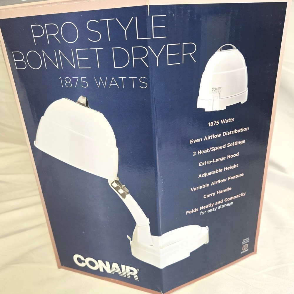 Conair Pro Style Bonnet Dryer, Model HH320RNX, Collapsible, 1875 W, New Open Box - Picture 3 of 15